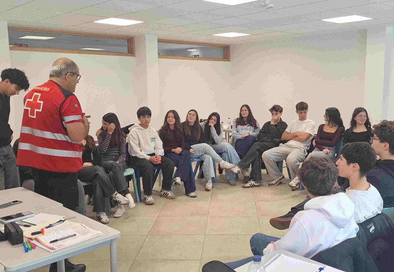 Sessão de formação SBV com o 9.º C