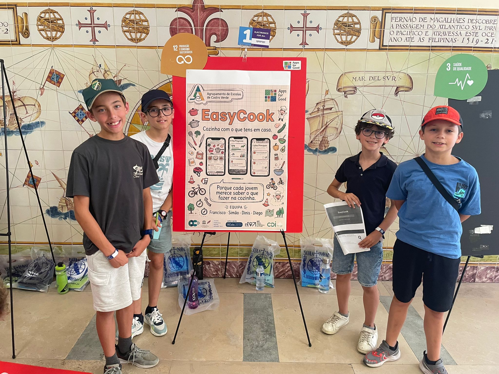 Equipa EasyCook na fase regional do Apps for Good