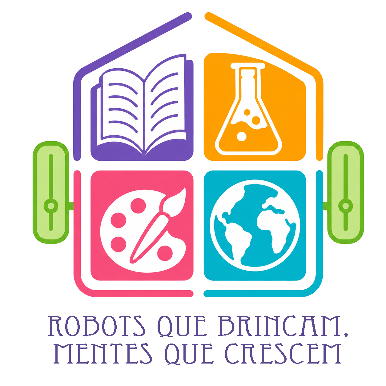 Logótipo do projeto Robots que Brincam, Mentes que Crescem